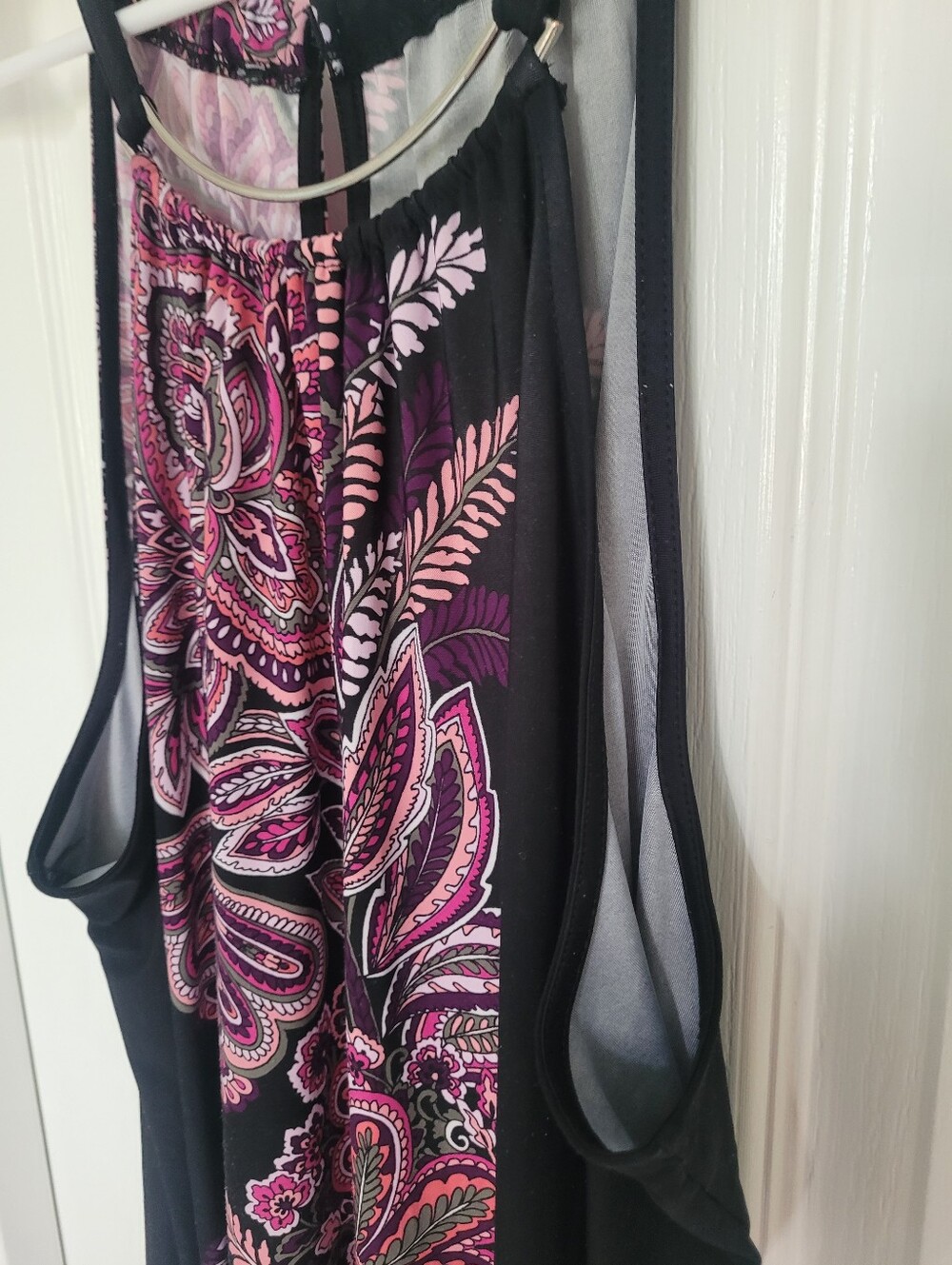 INC Paisley Midi Dresses  in Cream, Purple, Black, Brown, Pink - Picture 10 of 16
